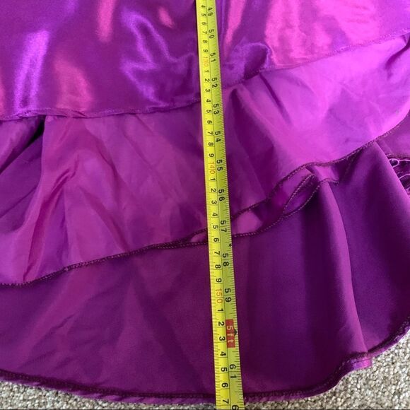 Purple sweetheart neckline rhinestone sequin beaded prom ball gown dress Sz 6 - Picture 12 of 15